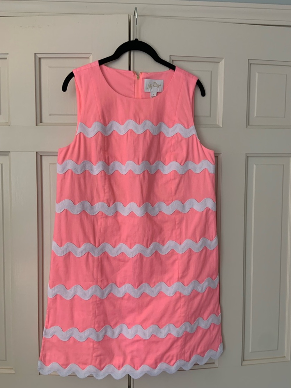 Lilly Pulitzer Pink Textured Shift Dress Size 6. NWT